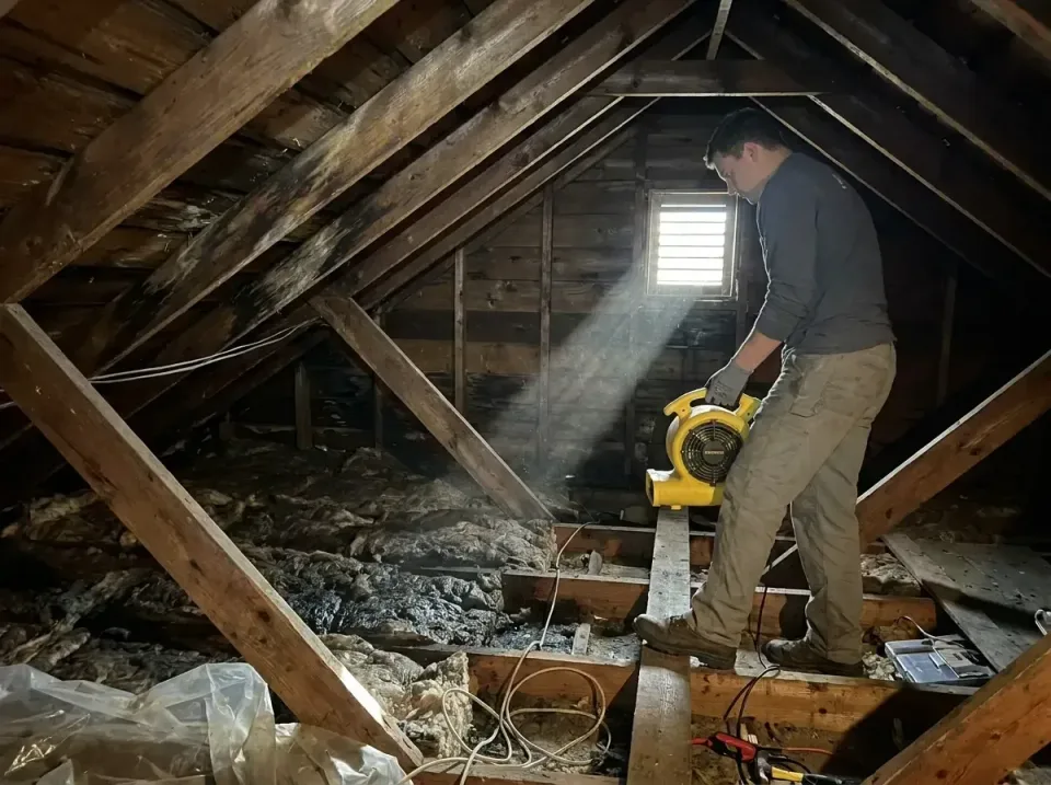 attic-water-damage-drying-proc-007 — frequently asked questions, Emergency Water Extraction & 24/7 Flood Response in Cutler,…